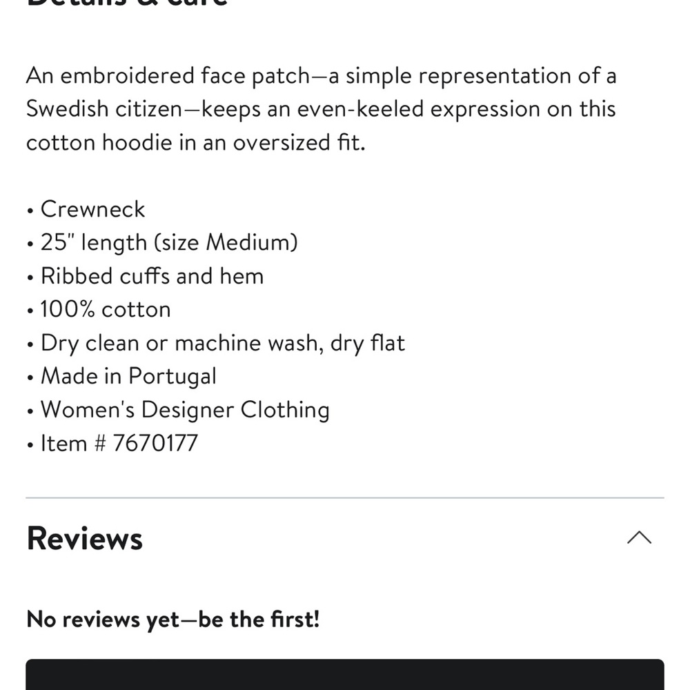 Acne Studio’s Fairah Face Patch Oversized Cotton … - image 3